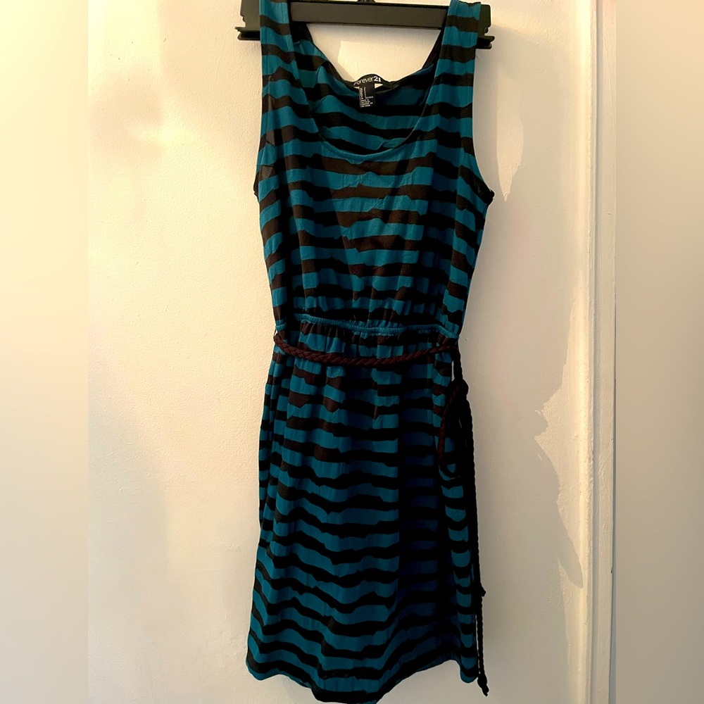 Forever 21 blue striped dress